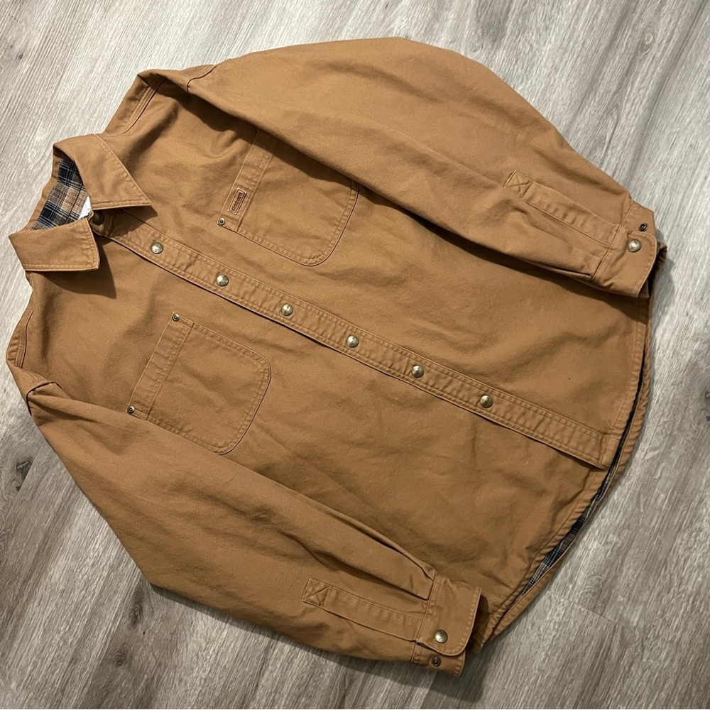 Vintage Carhartt Button Up Flannel Work Jacket